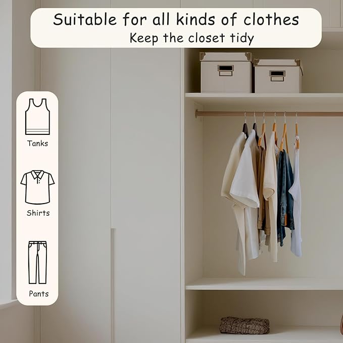Urby Extra Wide Hangers for Plus Size Clothes, Ganchos para Colgar Ropa,19 Inch Plus Size Hangers Ideal for XL, XXL Shirts, Coats, Dresses, Etc. Wood. Walnut 10pk