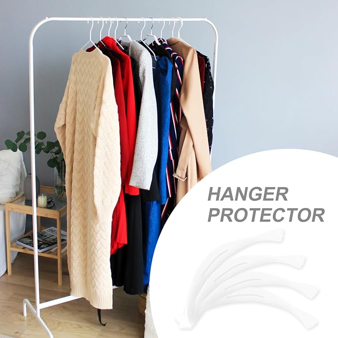 20Pcs Anti-skid Sponge Hanger Protectors Clothing Hanger Covers for Home Closet Organization Lightweight Non-slip Sponge Sleeves Easy to Install and Remove