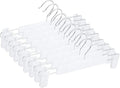 Pants Hangers with Clips Skirt Hangers for Women Plastic Clip Hanger for Pants Clothes (30pack, White)