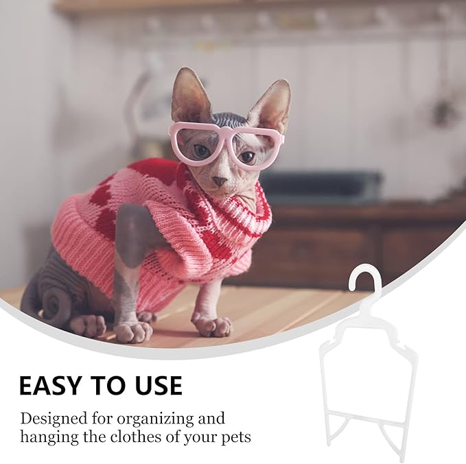 Pet Clothes Hangers Small Dog Clothes Hangers PP Storage Hangers Pet Supplies 10pcs