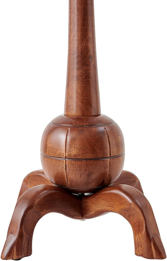 Wood Freestanding Coat Rack with 8 Hooks Wooden Hat Coat Tree Standing Clothes Hanger with Sturdy Sphere Base and Tree Branch Hooks 160lb Load Capacity for Entryway Hallway Bedroom, Walnut