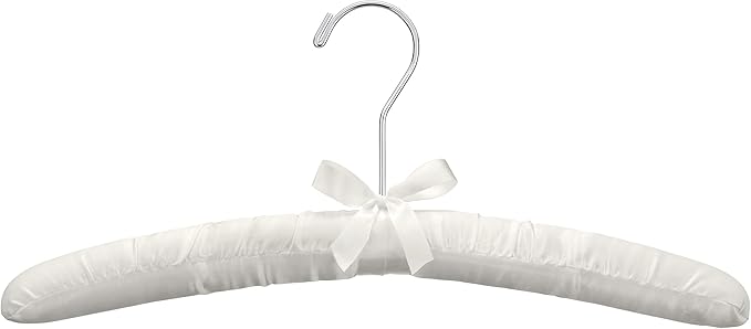 Whitmor 8PK Sat Blouse Hanger, 8 Count, Bone