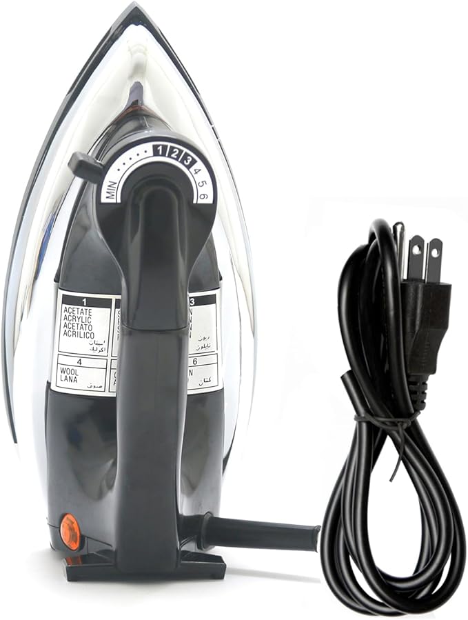 Dry Iron, No Steam No Holes, 9 Ft Cord, Non-Stick Soleplate, Overheat Safety Protection, Professional Electric Iron for Clothes & Industrial (Lightweight（1.4kg）)