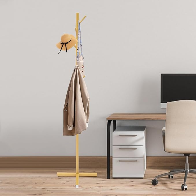 Coat Rack Stand, Freestanding Coat Rack, Coat Rack with 7 Hooks, Tree-Shaped Coat Rack