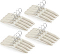 Jetec 16 Pieces Satin Padded Hangers for Women Clothing 15 Inch Satin Hangers 360° Swiveling Hook Sponge Shoulder Padded Hanger for Sweaters, Coat, Blouse, Wedding Dress, Women Cloths (Beige)