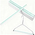 100 Pack 17 Inch Trouser Support Guards Dry Cleaner Cardboard with Blue Non-Slip Strip for Metal Hangers, Metal Pants Trousers Jeans Coat Clothes Garment Hangers Adapter Travel Storage