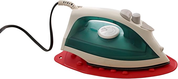 Dependable Industries Inc. Essentials Ironing Board Pad to Use Anywhere Quilted Magnetic Corners Iron Anywhere Travel Home with Silicone Heat Resistant Iron Rest Pad (Red)