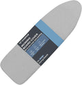Ironing Board Cover and Pad, 15x49, Thick Padding, Elastic Edge, Silicone Coated, Resist Scorching, Adjustable Fastener, 15x48, Heavy Duty Padded Iron Board Covers Grey