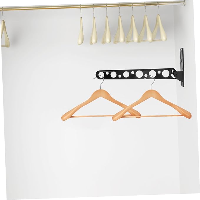 CHILDWEET 1 Set Clothes Drying Rack Coat Hangers Folding Clothes Hanger Metal Clothes Hanger Holder Folding Clothing Rack Hanger Rack Clothes Bar Wardrobe Aluminum Alloy Buckle