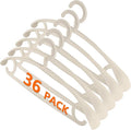 DEDU Plastic Clothes Hangers 36 Pack, Extra Thick Wide Shoulder Coat Hangers with 360° Swivel Hook Non Slip, Sweater Hangers Suit Hanger for Suits, Sweater, Dresses, Pants (Beige)