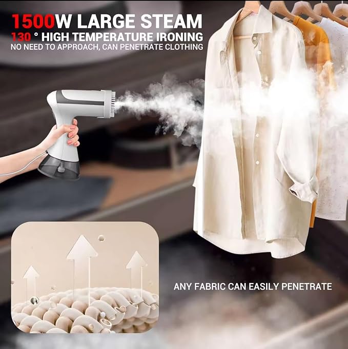 Handheld Steamer for Clothes, 2000W Powerful Clothes Steamer, 9-Second Fast Heat-up, Strong Penetrating Steam Iron