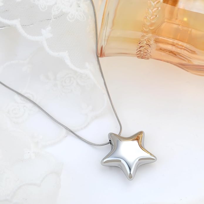 Chunky Gold Necklace for Women Gold Evil Eye Cowboy Pendant Necklace Dainty Paperclip Chain Vintage Luck Amulet Choker Necklaces Celestial Jewelry Gift