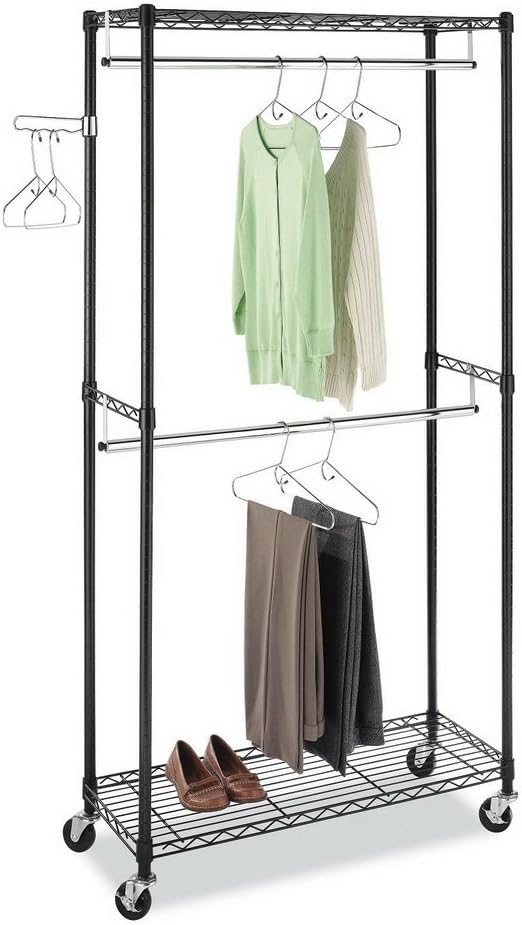 Savins gt1-zj Closet Organizer Garment Rack Clothes Hanger Home Shelf Heavy Duty Furniture