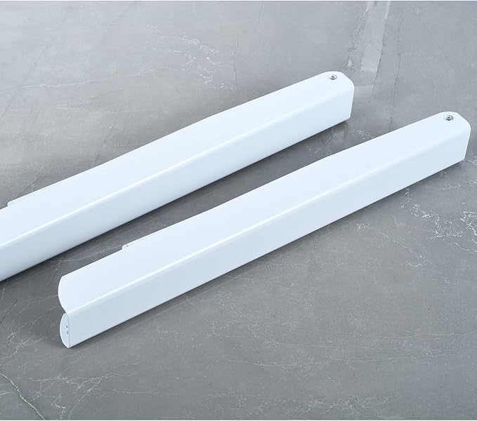 White Retractable Clothes Rack 2 Pack - Wall Mounted Folding Clothes Hanger Drying Rack for Laundry Room Closet Storage Organization