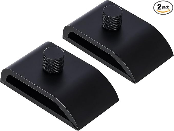 Tapestry Hangers, 2 Pack Metal Quilt Hanger for Wall for Display, Wall Clips for Hanging Textile Art, Hanging Clamps for Rug/Blanket/Carpet (Black)