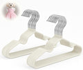 20PCS Dog Hangers: Dog Closet for Small DogsNon-Slip Space Saving Hanger Doll Clothes Cat Outfits (Apricot)