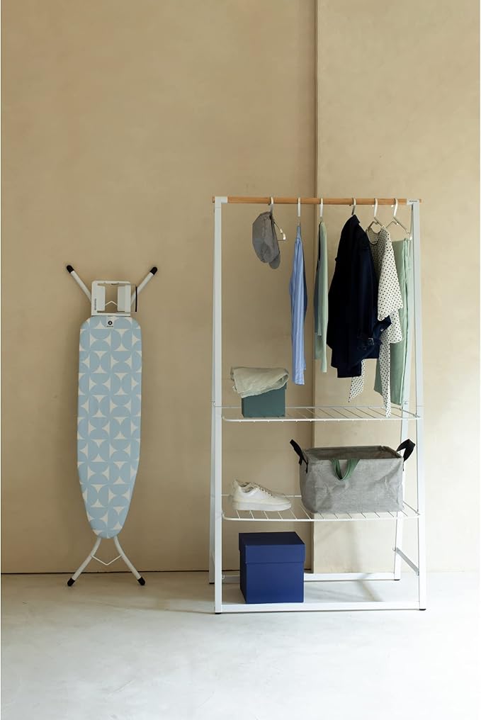 Brabantia Size A (43 x 12 inches) Replacement Ironing Board Cover with Thick Felt & Foam Padding (Fresh Breeze) Easy-Fit, 100% Cotton