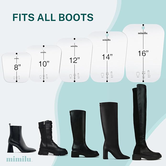 MIMILU 10 Pieces (5 Pairs) Boot Shaper Form Inserts. Stand Up Shape Holder For All Types Of Boots