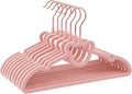 60 Pack Pink Velvet Kids Clothes Hangers - 12.6in for Ages 4-10, with Cute Bear, Rotating Rose Gold Hook, Non-Slip, Space-Saving Slim Felt Hangers for Toddler Coats, Jackets, Dresses