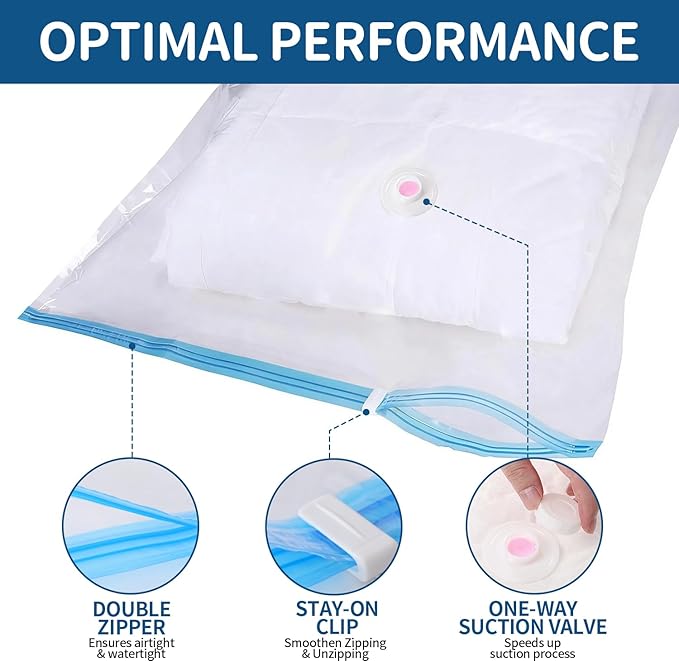 Vacuum Storage Bags with Electric Pump, 12 Pack (2 Roll-Up,3 Small,3 Medium,2 Large,2 Jumbo), Heavy Duty PA+PE Space Saver Bags for Clothes, Bedding, Home & Travel