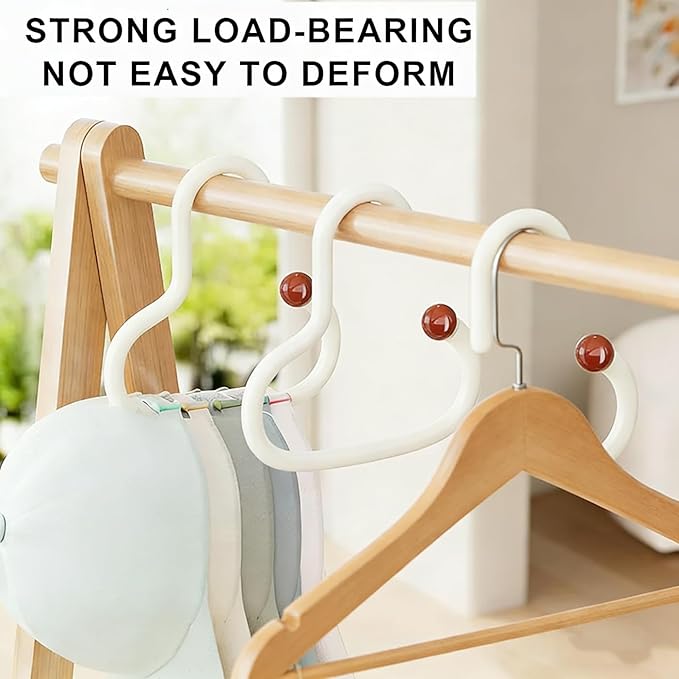 3PCS Bra Hanger for Thick Plastic Closet, Tank Top Organizer 3 White Heart Hooks Capacity Space Saving Hanger Closet Organizers and Storage for Tank Top, Hats, Scarf etc. (Style3)