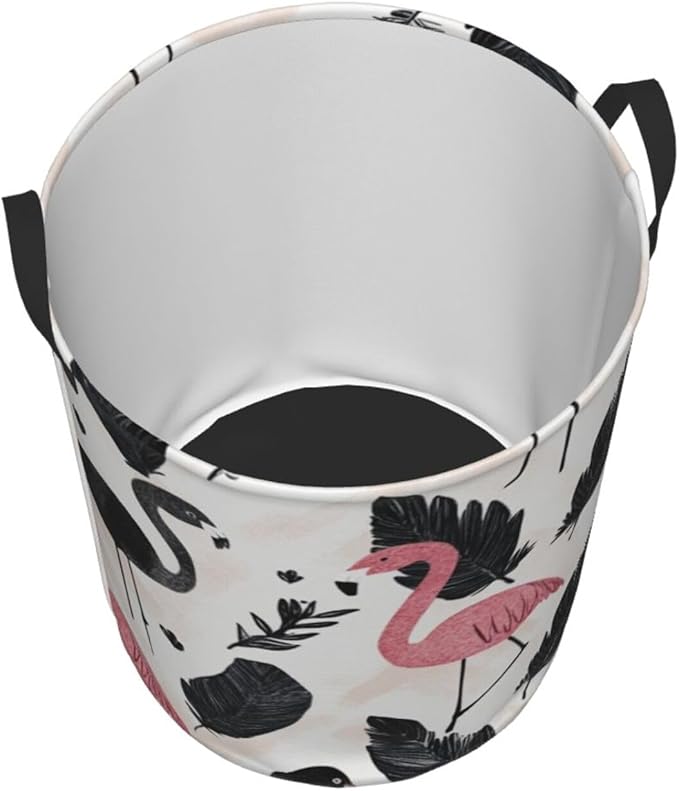 Flamingo Print Laundry Basket For Storage Bins Gift Baskets Bedroom Clothes Hamper
