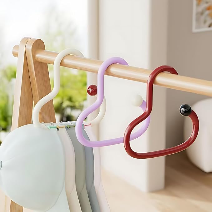 Set of 6 Tank Top Hanger, Bra Organizers for Closet, Heart Hooks Sport Bras Holder for Hats, Scarf, Space Saving Closet Organizers and Storage