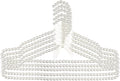 16 inch Pearl Hanger Cute Ribbon Bow Hanger Metal Elegant Clothes Hangers for Wedding Dress Photographing or Decorate Your Closet (5, White)
