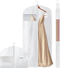 100% Organic Cotton Garment Bag Short 58 Inch Breathable Proof Hanging Clothes Bag Covers with Viewing Window Card Pocket for Short Dresses Jackets Suits Organization