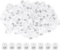 PATIKIL 100 Pcs Clothes Hanger Markers, XS Size Tags Fit 3mm Rod Garment Size Hanger Clips Color Coding Label for Clothing Hangers, White