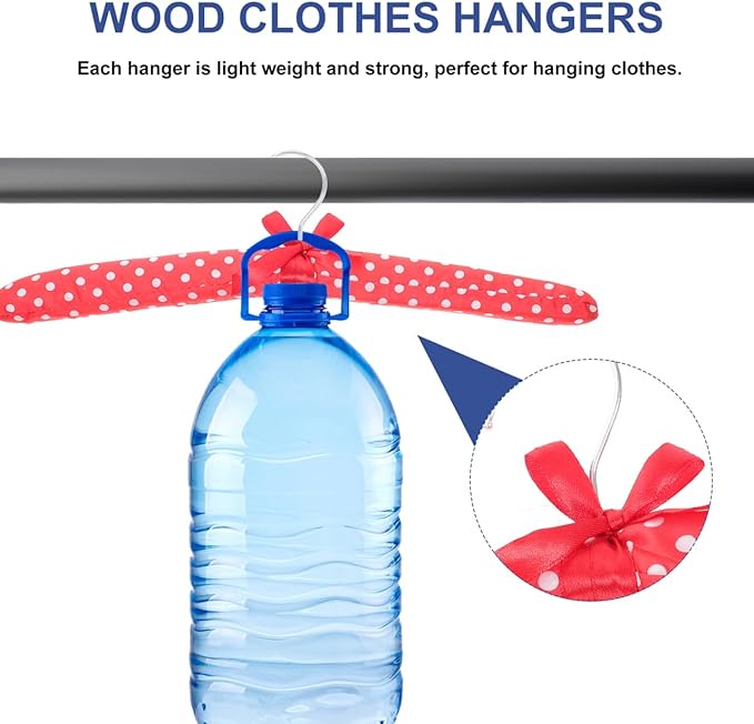 Unomor 10 Pack Cloth Coating Hangers 14.96In Non-Slip Pastoral Floral Clothes Hangers for Jackets Dresses Suits and Laundry Organization