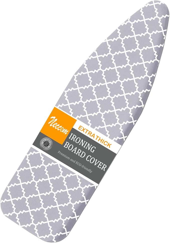 Ironing Board Cover and Pad Standard Size 15"x54", Resists Scorching and Staining with Elastic Edge Heavy Duty Extra Thick Ironing Padding Cotton Ironing Board Covers