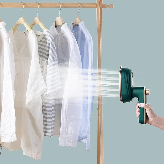 Steam Iron,Rotary Garment Iron,Portable Garment Steamer Cleaner Handheld ElectricIron,Upgrade Portable Mini Ironing Machine,Foldable Travel GarmentIron for Fabric Clothes,for Travel (Green)