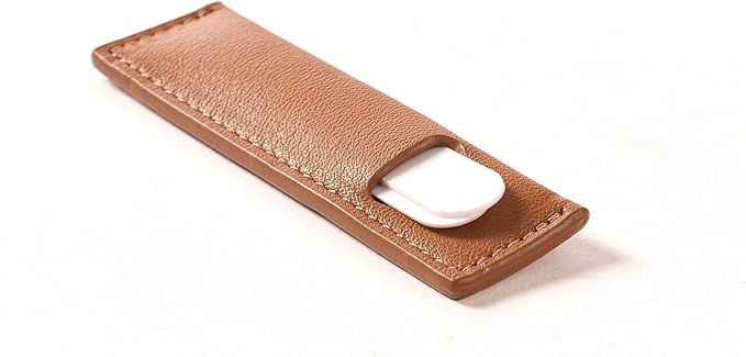 Leatherology Cognac Collar Stay Case – Full Grain Leather Holder for Organized Collar Stays, Compact & Travel-Ready