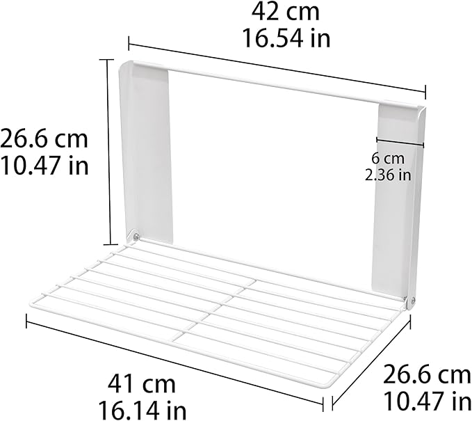 Magnetic Shelf for Washing Machine Magnetic Organizer Shelf for Laundry Hanger Organizer Washing Machine Shelves Magnetic Fridge Shelves for Laundry Bathroom Kitchen RV White