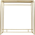 Heavy Duty Gold Clothing, Commercial Gold Rack for Clothes Retail Display Clothes Rack Double Rod Clothing Display Rack Floor Standing Metal Garment Rack for Clothing Stores Iron