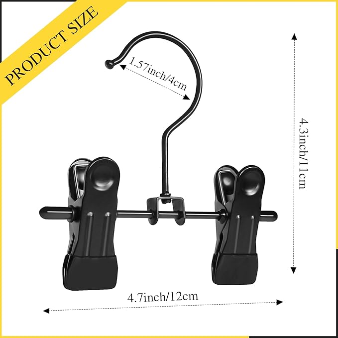 20 Pack Boot Hangers Closet Hanging Clips Laundry Hooks for Hats, Pants, Towel, Socks, Handbags, Bags, Underwear