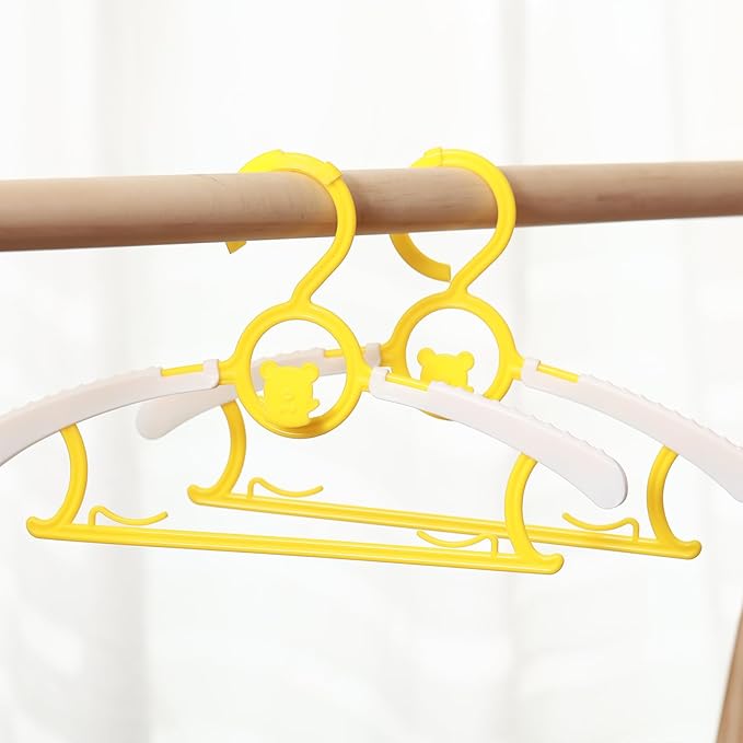 Baby Hangers for Nursery Closet 40 Pack Plastic Kids Clothes Hanger Space Saving Non Slip Extendable Toddler 11-14” Adjustable Hangers Heavy Duty Clothing Infant Hanger Bulk, Mixed Color