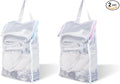 2 PCS Honeycomb Mesh Laundry Bag with Handle, 13.3 x 7.8 Inch Zippered Mesh Laundry Bag, Extra Large Opening, Side Widening, for Washing Socks, Baby Items, Lingerie, Travel Garments (Pink and Blue)