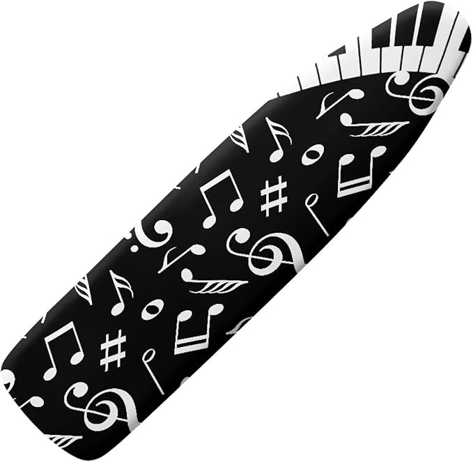 SEANATIVE Funny Musical Note Ironing Board Cover Universal Ironing Cover and Pad Fits Standard and Wide Top Boards Elastic Thick Iron Board Protector