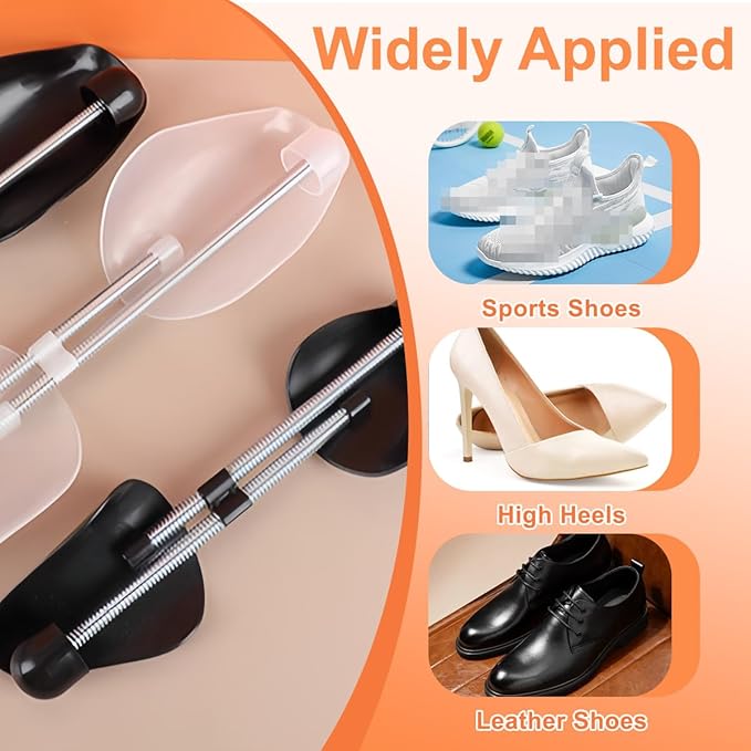 2 Pairs Plastic Shoe Tree Shoe Stretcher Shaper Support Boot Holder for Women Prevent Creasing