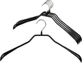 Mawa by Reston Lloyd BodyForm Series Non-Slip Space-Saving Extra Wide Clothes Hanger For Jackets, Suits & Coats, Style 46/L, Set of 5, Black