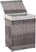 Mxfurhawa Slim Laundry Basket on Wheels, Heavy Duty Cotton Liner Laundry Storage Hamper with Handles, Collapsible Clothes Wire Basket Organizer Laundry Bag (02A)
