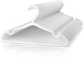 Plastic Kids Hangers - 50 Pack Non-Slip Baby Clothes Hangers for Closet, Toddler & Newborn Clothing Pants, Skirts, Coats (White)