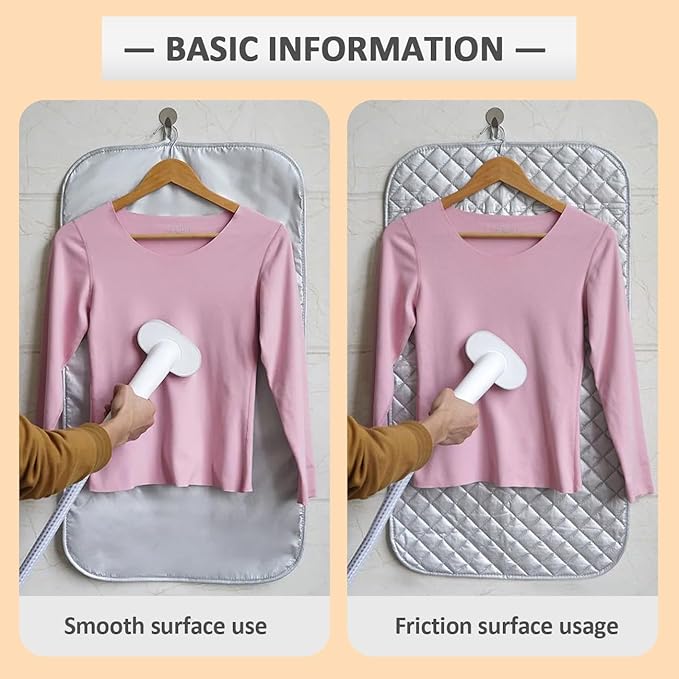 WAYUTO Over Door Garment Steamer Travel Mat 22 x 47 inches with Hook, Ironing Glove & Scorch Mesh Ironing Press Pad