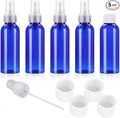 Fine Mist Spray Bottle 3.4oz/100ml Clear Travel Bottles Leak Proof for Makeup Cosmetic Containers (BLUE)
