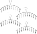4 Pack Stainless Steel Laundry Drying Rack Clothes Hanger with 10 Clips