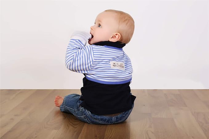 ScratchSleeves | Little Boys' Stay-On Scratch Mitts | Stripes