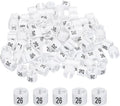 MECCANIXITY Clothes Hanger Marker Colored Hanger Sizer Garment Markers Tag (Number 26, White) for Garment Clothing Color Coding, Pack of 100 Pcs