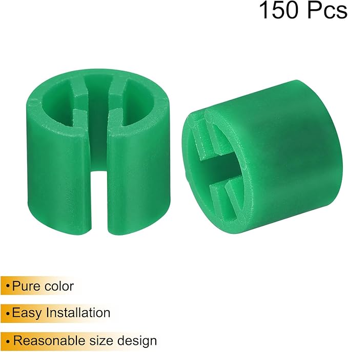 uxcell 150pcs Clothes Hanger Markers Blank Tags, Fit 3.5mm Rod Garment Size Hanger Clips Garment Color Coding Label for Clothing Hangers, Green